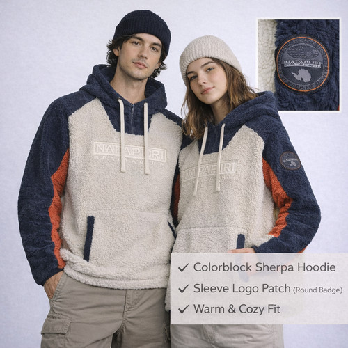Napapijri colorblock sherpa - napapijri,