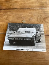 photo ancienne voiture N549 talbot matra bagheera x juillet 1979