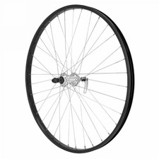 Roue vtt 26" arriere alu m110 noire moy argent blocage roue libre 7-6v.