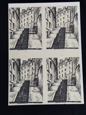 lithographies OGUISS TAKANORI paris 4 ex jamais découpé escalier Montmartre