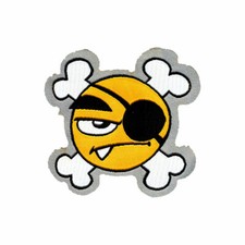 Patch Adhésive Sourire Pirate Pour Tissus