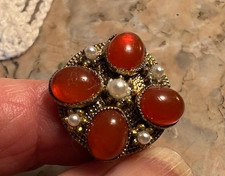 Bague sertie pâte de verre