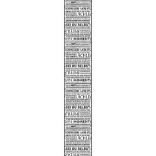 Panneau Autocollant Typographie Vintage – Noir, Blanc, Gris