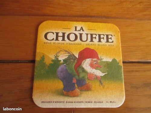 Sous bock bière chouffe - bière, (