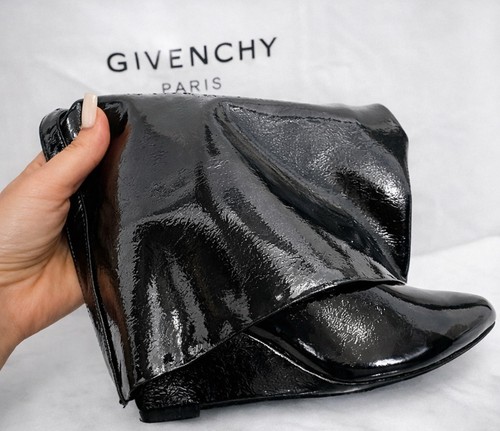 Bottes givenchy cuir verni - givenchy,