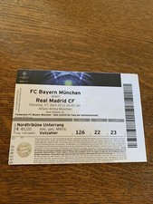 Billet collector occasion UCL FC Bayern Munich vs Real Madrid saison 2011/2012