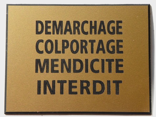 Plaque gravée adhésive - gravée,