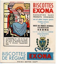 BUVARD PUBLICITAIRE BISCOTTES EXONA / CENDRILLON