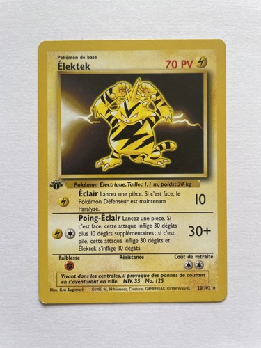 Carte pokémon elektek - carte,