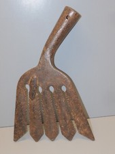 - BELLE ANCIENNE FOUËNE FOENE FER Forgé XVIII/XIXe OUTIL de Pêcheur PECHE    D