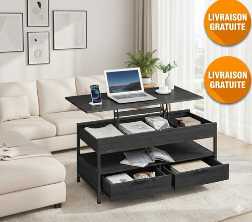 Table basse relevable avec