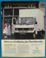 Publicité Papier - Véhicule Utilitaire Mercedes 309 D De 1984