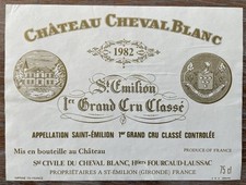Étiquette Château Cheval Blanc 1982 - 75 cl
