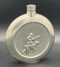 Flasque de chasse en étain