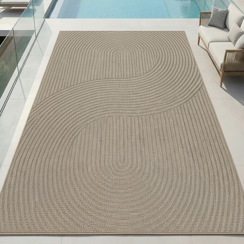 Tapis extérieur motif lignes