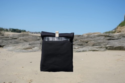 Sac dos plage toile noir - toile,