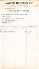 FACTURE 1955 JACQUEAU
