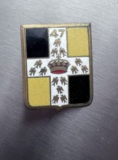 ORIGINAL MILITAIRE INSIGNE 47º RÉGIMENT D’INFANTERIE / ABP TBE