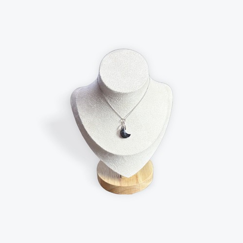 Pendentif lune onyx - facetté,