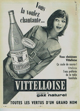 Publicité Advertising 0925  1960  Vittelloise eau minérale gaz naturel