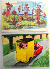 Lot de 2 cartes postales