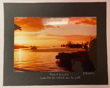 BUREL P.  "Port Louis. Coucher