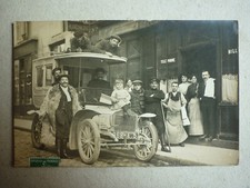 carte photo ancienne voiture 1910 façade magasin Maréchal ferrant reçue Arras