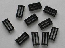 10 x LEGO Black Tile 1 x 2 Grille 2412b / Set 10187 8275 10213 7939 10133 4559..