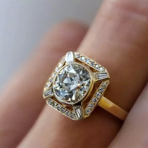 Bague fiançailles style - de,