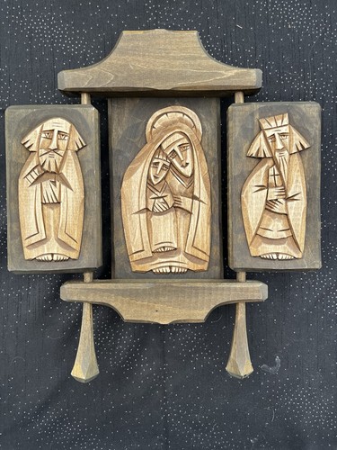 Ancien tryptique religieux - ancien,