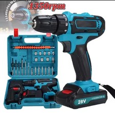 Perceuse Visseuse Électrique Sans Fil 28 V Tournevis Percussion 1350t /minute