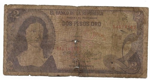 Colombie billet banque - colombie,