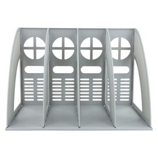 Classeur de Bureau Vertical Rangement Bureau Porte Document en Plastique 4 Co...