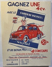 buvard Pub Publicitaire Ancien Cahier de vacances Magnard