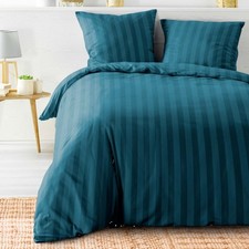 Parure de Lit 3 Pièces "Cleo" 240x220cm Bleu Nuit