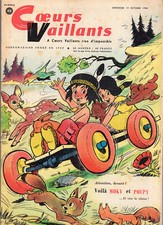 COEURS VAILLANTS N°42 19 octobre 1958 Moky et Poupy  avion Epervier