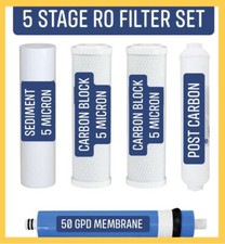 Full 5 stage Reverse Osmosis Replacement Filter set with 50 GPD membrane, USA