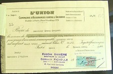 TIMBRE de QUITTANCE 25c, sur