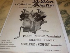 Pointez sur l'image pour zoomerANCIENNE PUBLICITE MOTEUR DE DION BOUTON 1912