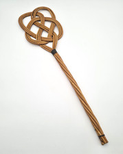 Battoir à tapis en rotin tressé,  vintage - B63