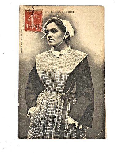 Cpa jeune fille lorient - fille,