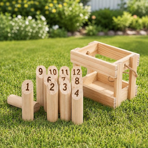 Jeu lancer molkky - lancer, en