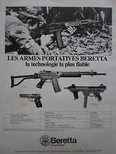 4/1984 PUB BERETTA PM 12S SC 70 PISTOLET WEAPON AUTOMATIC RIFLE ARMY FRENCH AD