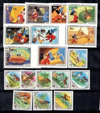 Mongolie 1983 Mi. 1531, 1541 Neuf ** 100% Disney, chevaux, conte de fées
