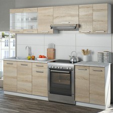 Vicco Cuisine Raul Cuisine intégrée Bloc de cuisine Cuisine équipée 240cm Sonoma