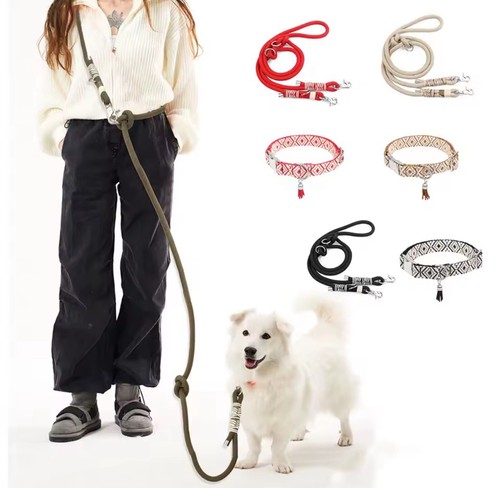 Laisse collier tressée corde - tressée,