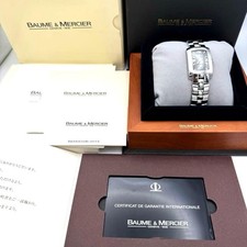 Montre Baume & Mercier Hampton Quartz 0,87" Boîtier 6,3" Bracelet Cadran Argenté
