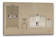 Toile/Cadres Georges de Feure - Designs de meubles: Armoire, chaise, bureau et