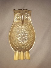 Cendrier Vintage en Laiton – Hibou/Chouette Stylisé – Élégance et Mystère