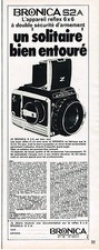 PUBLICITE ADVERTISING 035  1971  BRONICA  S 2 A  appareil photo reflex 6x6